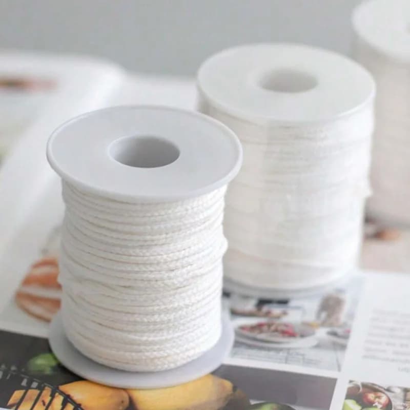 1 Roll Candle Cotton Wicks +100pcs Metal Candle Wick Sustainer Tabs For Handmade Candle DIY Craft Making Kit Set Accessories ﻿ - 2