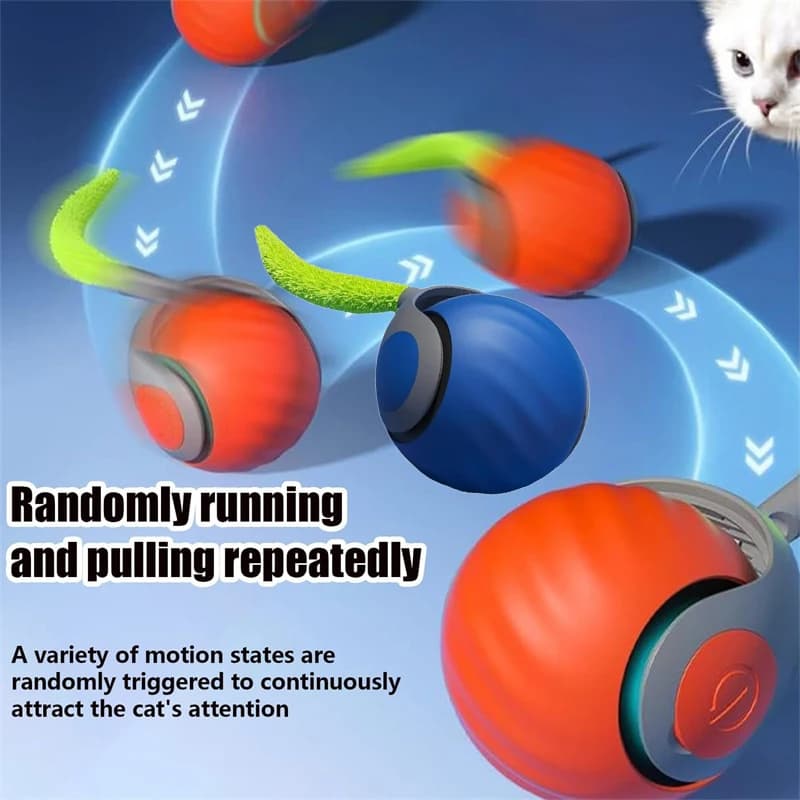 Smart Cat Toys Interactive Ball Plush Electric Catnip Training Toy Kitten Touch Sounding Pet Product Squeak Toy Ball Cat Supplie - 6