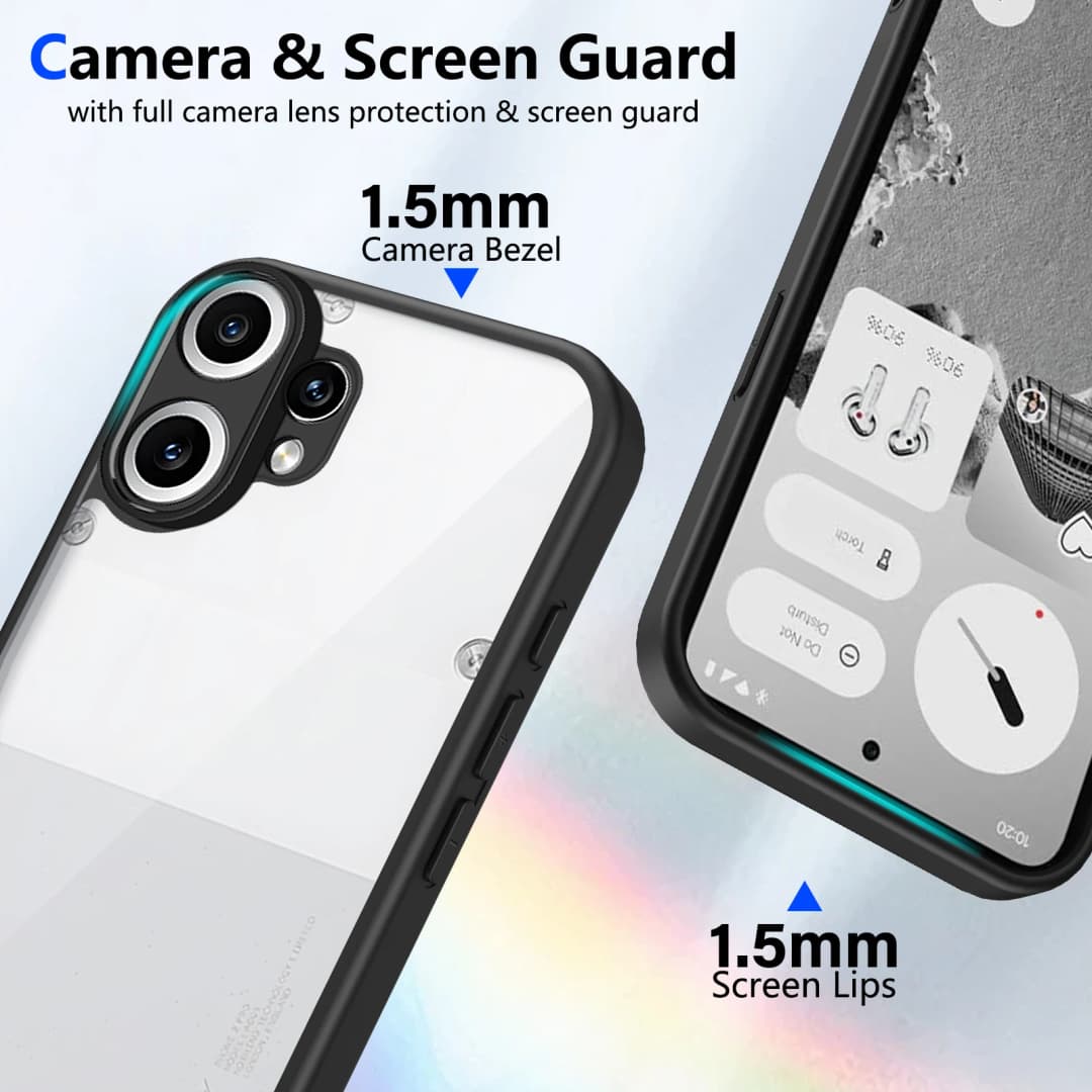 Nothing CMF Phone 2 Pro A001 Case Air Cushion Shockproof Silicone Bumper Clear Matte Back Cover Hard Case for CMF Phone 2 Pro 5G - 4