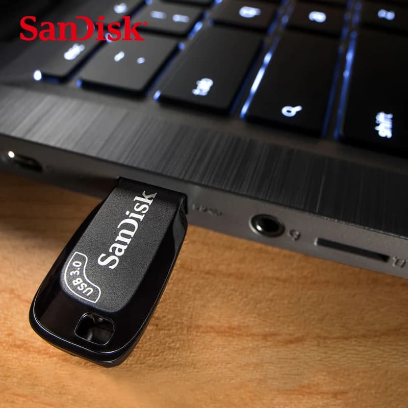 SanDisk USB 3.2 64GB USB Flash Drive CZ410، فلاش درايف، عصا ذاكرة سوداء، U Disk صغير، تخزين خارجي للابتوب - 6