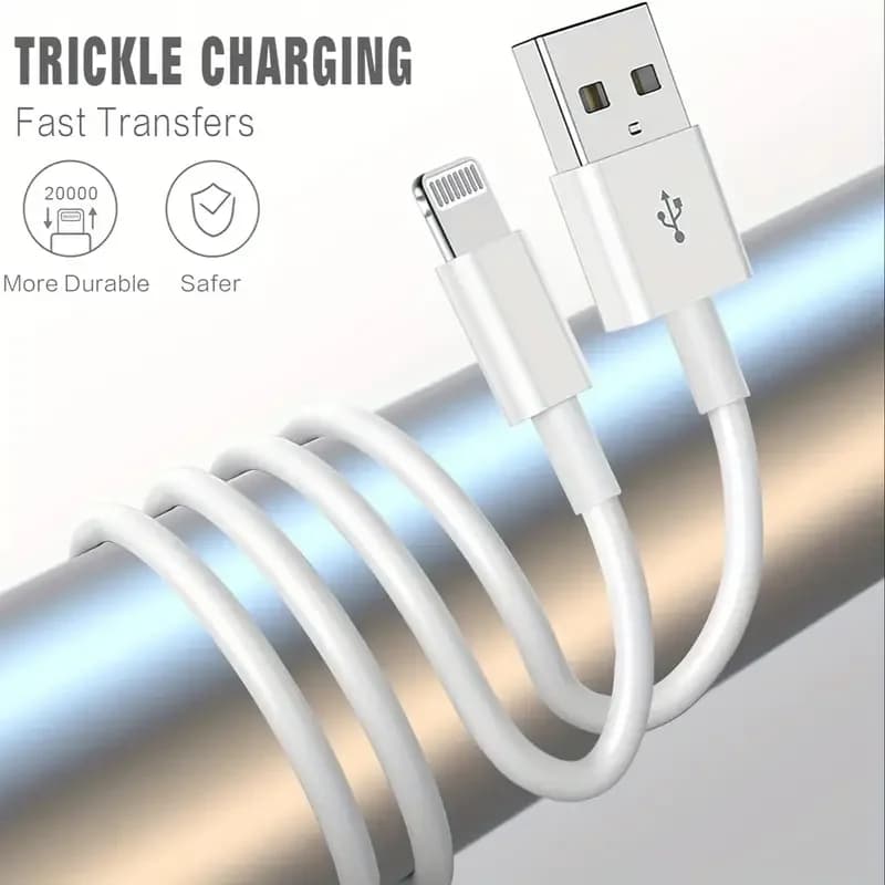 كابل شحن TPE معتمد MFi 1 قطعة 3 قطع USB A إلى Lightning سلك شاحن آيفون متوافق مع iPhone 14 13 12 11 Pro Max - 4