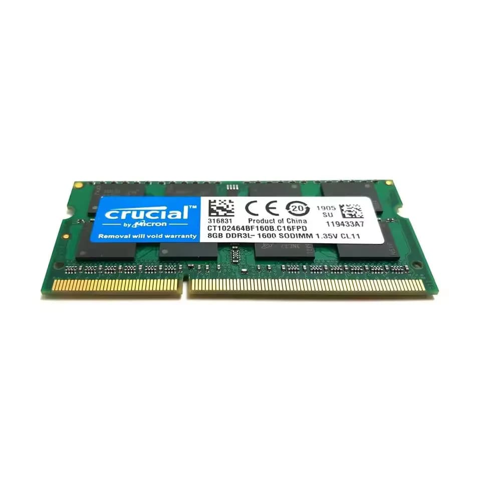 ذاكرة رام كروشيال DDR3 DDR3L بسعة 8 جيجابايت و4 جيجابايت و2 جيجابايت بتردد 1066 و1333 و1600 ميجاهرتز، 204pin، 1.35V/1.5V، PC3-12800 SODIMM لاجهزة اللابتوب والنت بوك - 3