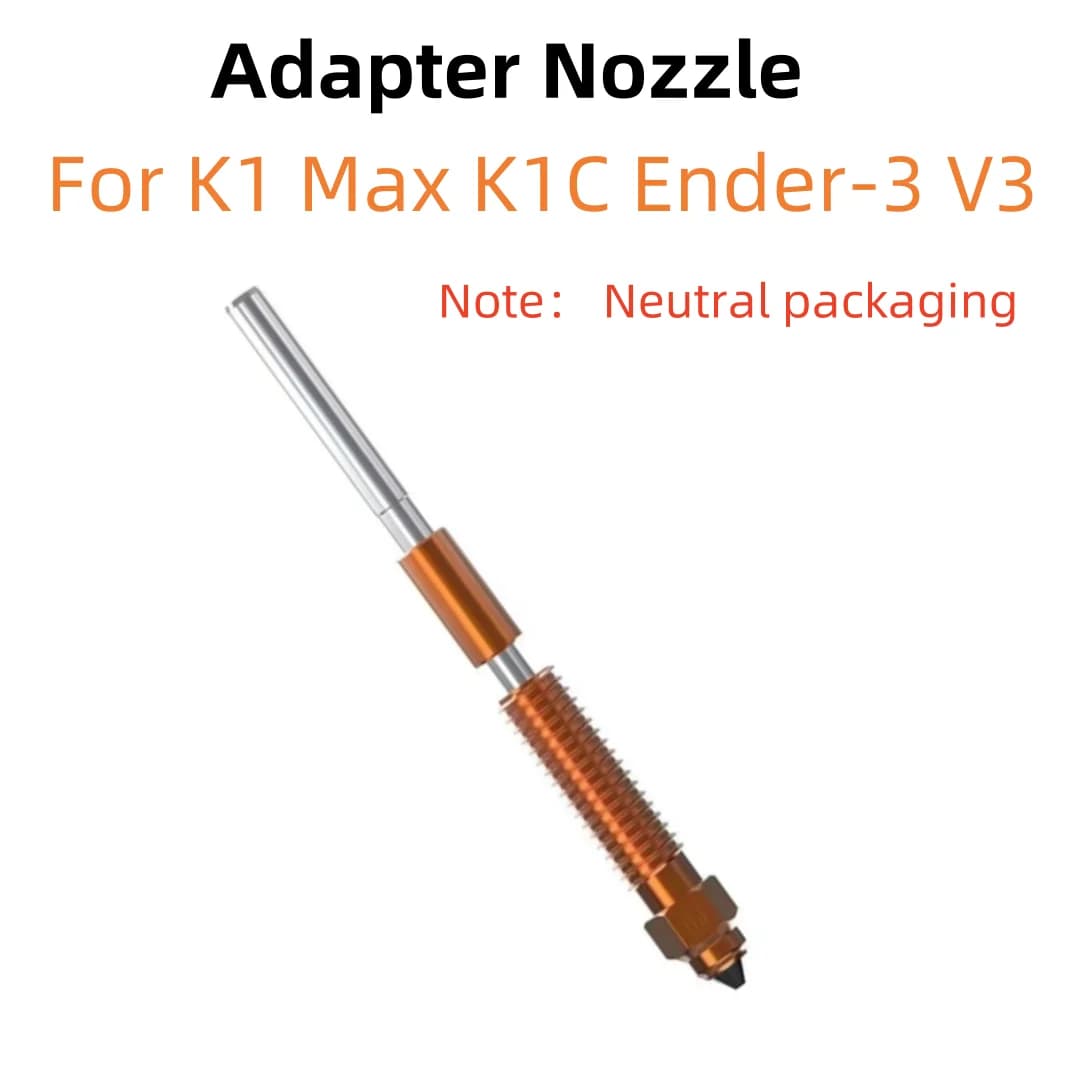 فوهة استبدال سريع من كرياليتي 0.4mm، قطعة واحدة، فولاذ مقوى، متوافقة مع K1 Max وK1C وEnder-3 V3، طباعة عالية السرعة - 4