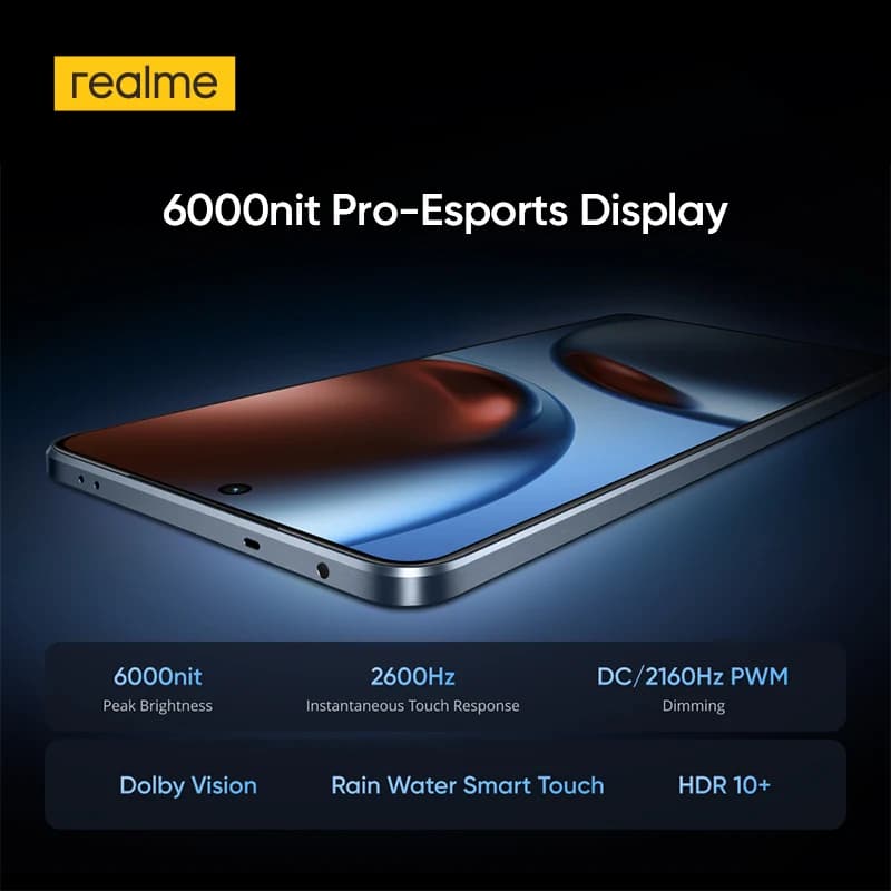 هاتف realme GT 7 الذكي بتقنية 5G ومعالج Dimensity 9400e وبطارية 7000 مللي أمبير في الساعة وشحن 120 واط وشاشة AMOLED مقاس 6.78 بوصة بمعدل تحديث 120 هرتز وكاميرا سوني 50 ميجابكسل مع مثبت صورة بصري - 6