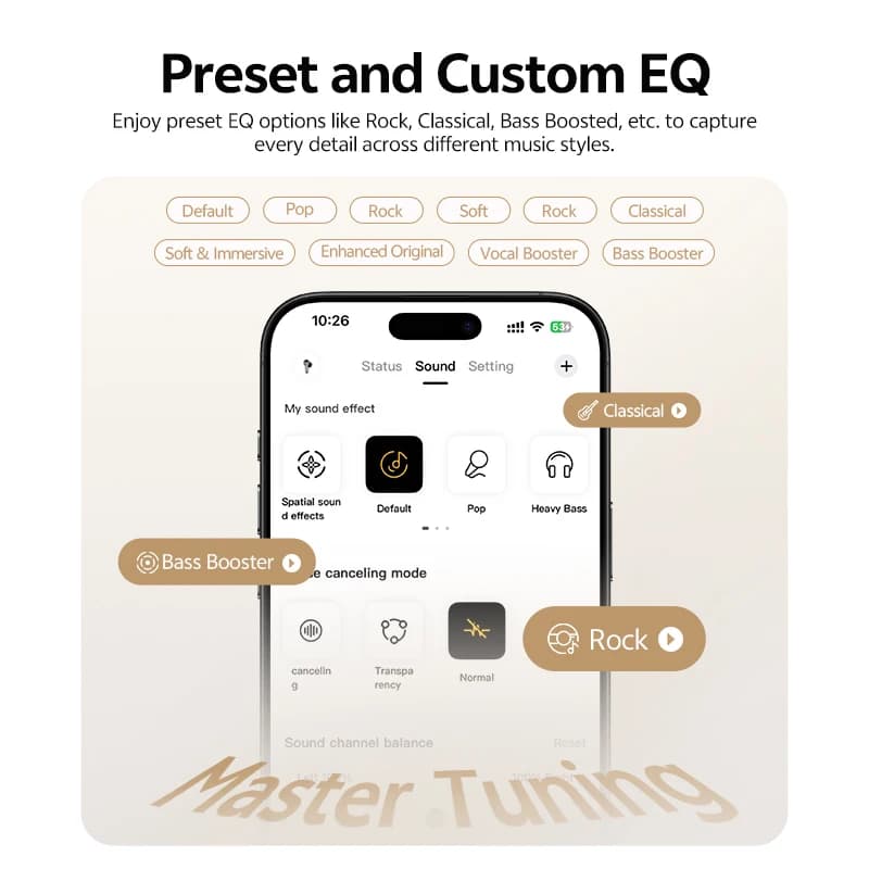 QCY Melobuds N20 BH25HT20A Wireless Earbuds 56dB Adaptive ANC Noise Cancelling Bluetooth 6.0 Dual Connection 40 Hours Earphones - 4