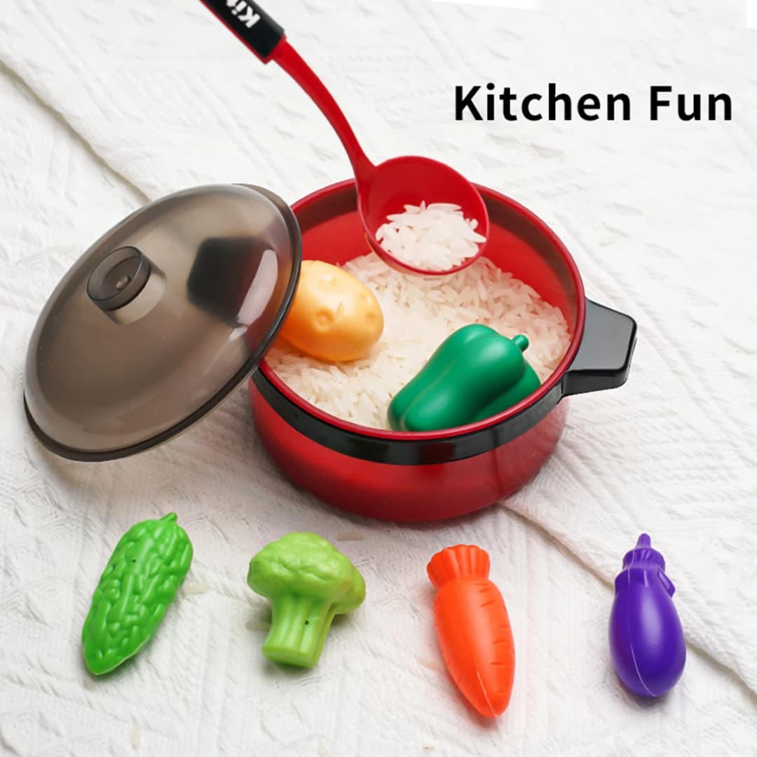 Children's simulated high fidelity cooking toys, home and school use chefs to pretend toy sets suitable for role-playing kitchen - 6