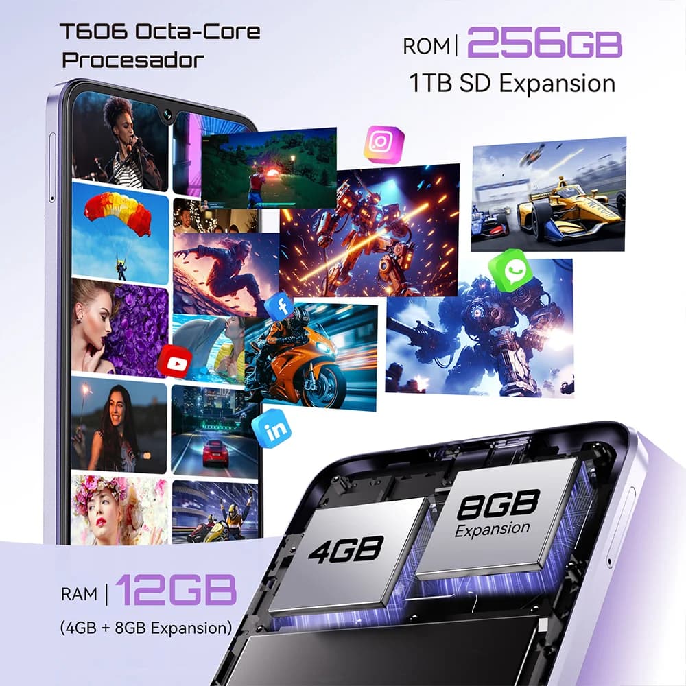 هاتف كوبوت الذكي أندرويد 15 A40، 12 جيجابايت رام + 256 جيجابايت روم، شاشة 6.88 بوصة 120 هرتز، ثماني النواة، كاميرا 48 ميجابكسل، بطارية 5100 مللي أمبير، NFC، التعرف على الوجه - 3