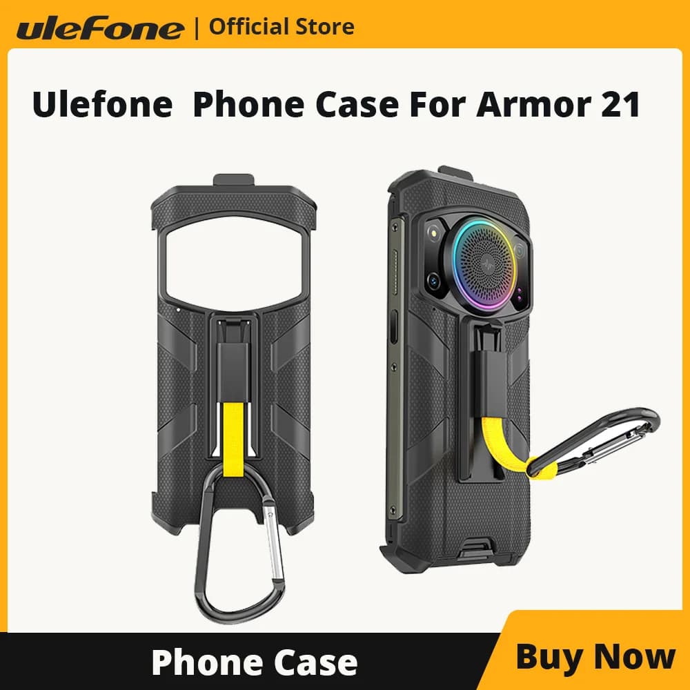 جراب هاتف Ulefone لـ Armor 21 جراب أصلي مع مشبك حزام وخطاف تسلق