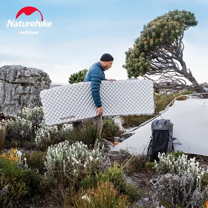 حصيرة تخييم من Naturehike 3.2/5.8/8.8 قيمة R عالية فراش هوائي دافئ خفيف الوزن قابل للنفخ محمول قابل للطي حصائر قابلة للنفخ - 2