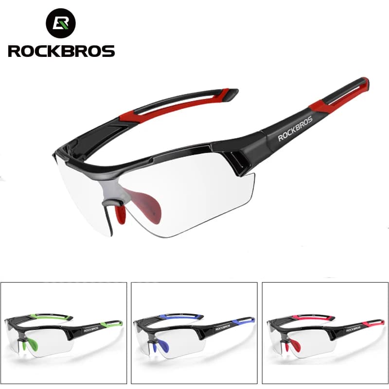 نظارات ركوب الدراجات الفوتوكرومية من ROCKBROS نظارات شمسية رياضية خارجية للدراجات نظارات تغير اللون نظارات واقية للدراجات الجبلية والطرق نظارات ركوب الدراجات