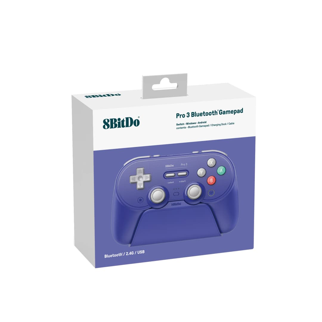 8BitDo Pro 3 يد تحكم ألعاب بلوتوث لاسلكية لسويتش 1/2، ويندوز، أبل، مع عصي تحكم TMR قابلة للتبديل - 5