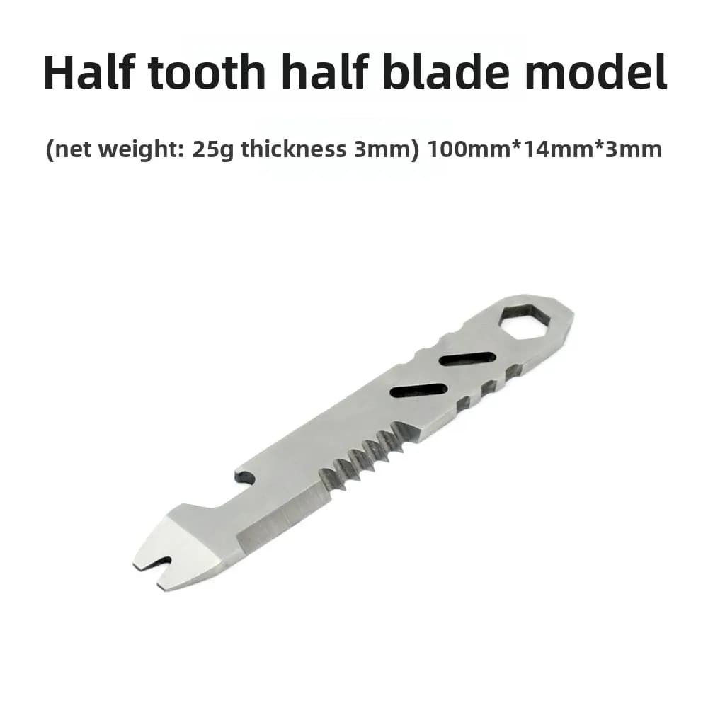 Multi-function Allen wrench, Bottle opener , portable outdoor camping tool, Mini stainless steel crowbar - 4