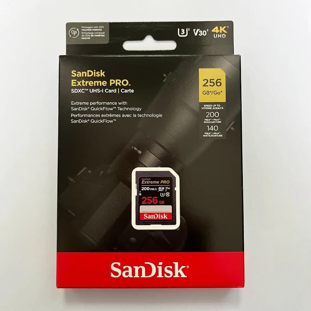 بطاقة ذاكرة SanDisk Extreme SD 4K UHD 32 جيجابايت SDHC 64 جيجابايت 128 جيجابايت 256 جيجابايت SDXC C10 U3 V30 حتى 180 ميجابايت/ثانية لكاميرا 1080p 3D Full HD - 5