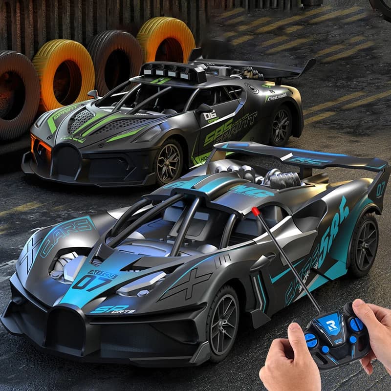 سيارة تحكم عن بعد Rc Car 4Ch عالية السرعة، سيارة سباق كهربائية، لعبة مركبة نموذجية، هدية عيد ميلاد للأولاد والأطفال - 3