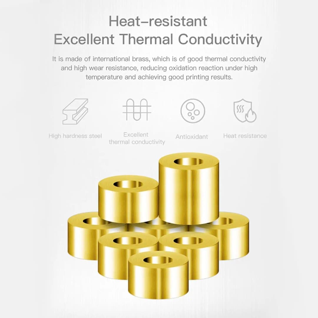 Creality Original CR-6 SE/Ender 3 S1 Brass Nozzles Hotend Extruder Nozzles forEnder 3 S1 Pro/S1 Plus/V2 Neo/Neo 3D Printer Parts - 5