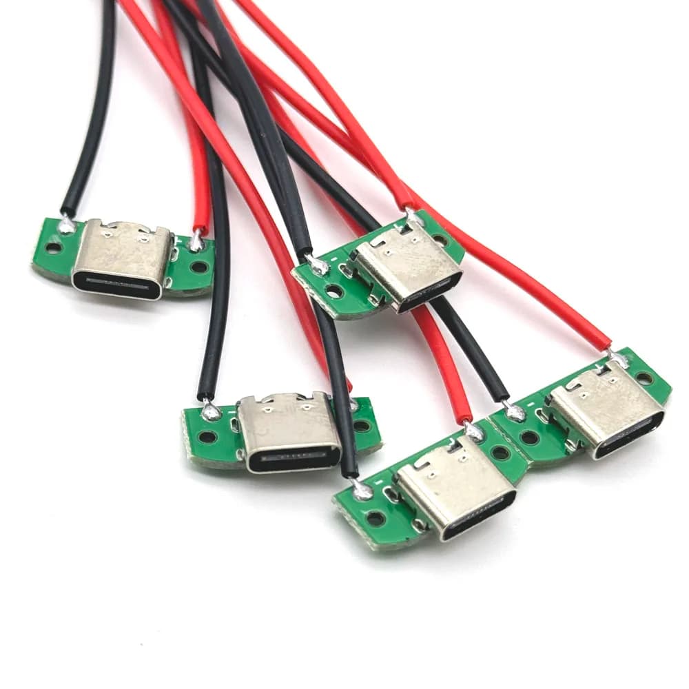 USB 3.1 type c Female Connectors Jack Tail 16pin usb Male Plug Electric Terminals welding DIY data cable Support PCB Board - 3
