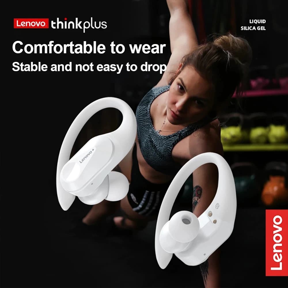 Lenovo LP75 Sports Wireless Earphones with Mics,Button Control, LED Power Display,Hifi Stereo Sound Bluetooth 5.3 TWS Headphones - 5