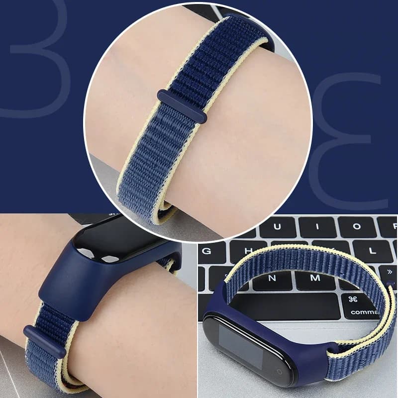 Nylon Strap For Xiaomi Mi Band 7 6 5 4 3 Bracelet Watchband Pulsera Correa Strap Miband 7 6 5 4 3 Bracelet Wristband Sport Loop - 4