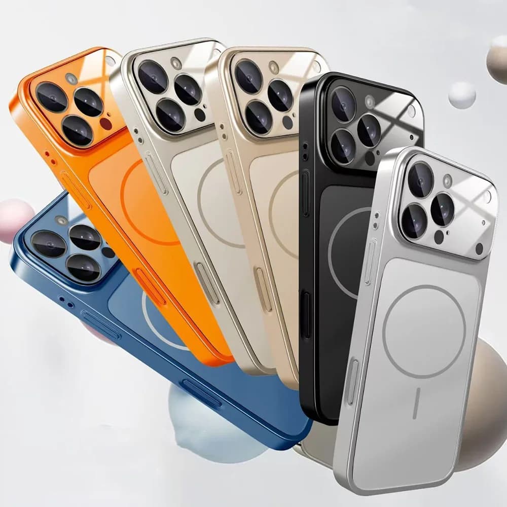 زجاج نانو مات أصلي لغطاء شحن لاسلكي مغناطيسي لجهاز iPhone 17 16 15 14 13 12 11 Pro Max 17، غطاء مغناطيسي - 2