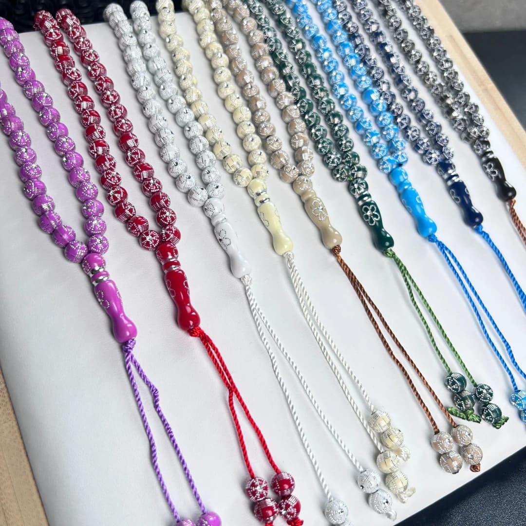 99 Beads 8mm Acrylic Tasbih, Muslim Prayer Beads for Daily Worship & Ramadan Gift, Islamic Rosary Bracelet - 6