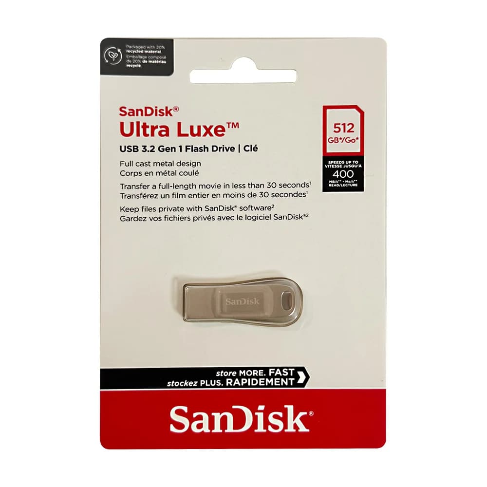 SanDisk أصلي 100% Ultra Luxe USB 3.2 فلاش درايف 32 جيجابايت 64 جيجابايت 128 جيجابايت 256 جيجابايت ذاكرة محمولة غطاء معدني كامل - 6