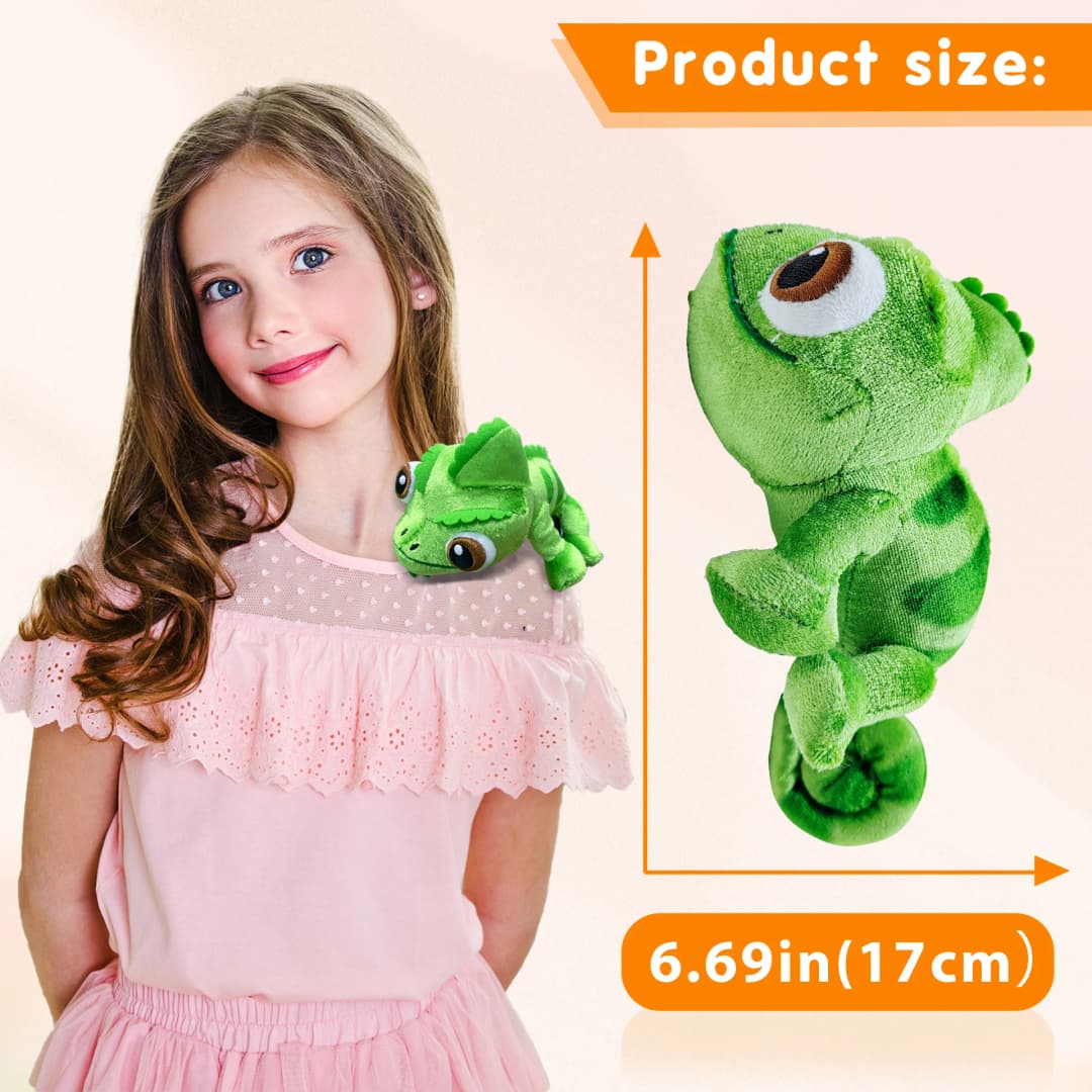 Pascal  Rapunzel Chameleon Plush Toy Soft Stuffed Animals Plush Shoulder Plush Suitable for Parties Perfect Gift for Kids - 3