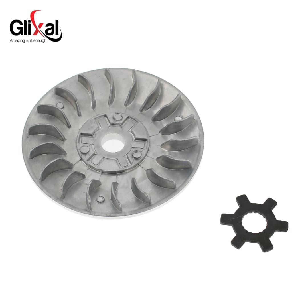 مروحة متغير سباقات عالية الأداء من Glixal مقاس 98 مم لدراجات Minarelli 2 Stroke طراز 1PE40QMB و50cc Jog 50 (قطر داخلي 13 مم، 17 سن) - 2