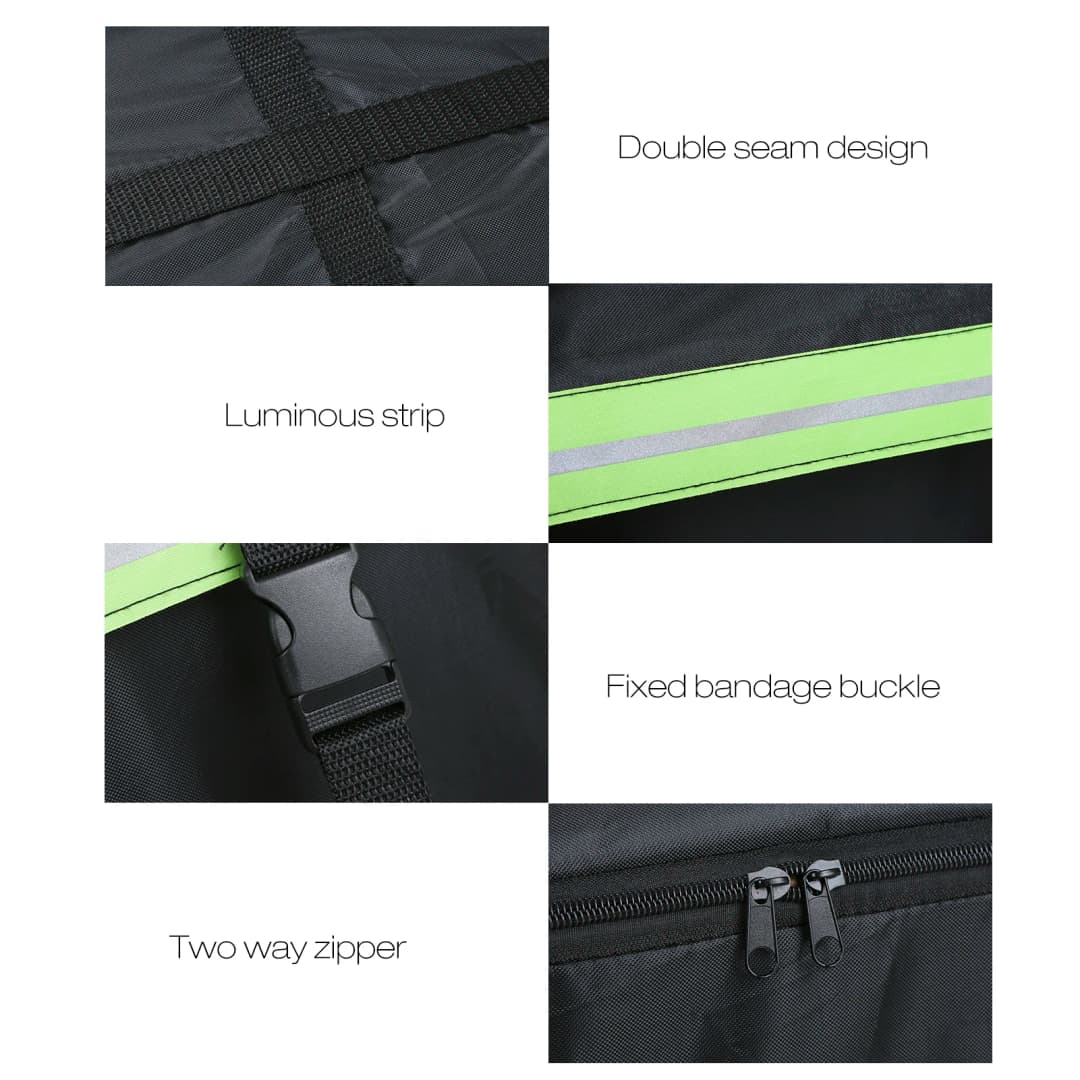 Waterproof Cargo Bag Car Roof Cargo Carrier w/ Night Reflective Strip Universal Luggage Bag Storage Cube Bag for Travel Camping - 5