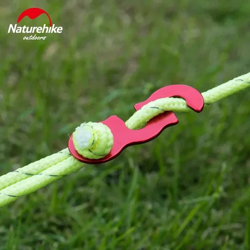 Naturehike - مشبك تثبيت متعدد الوظائف مع مسمار خطاف، خيمة قابلة للتعديل مقاومة للانزلاق، مشبك حبل مقاوم للرياح، أنبوب طوارئ - 5