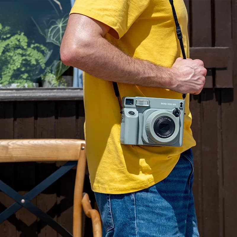كاميرا فوجيفيلم Instax Wide 400 الأصلية الجديدة، كاميرا فورية، فيلم واسع 300، ترقية اختيارية، مجموعة حبل يد وقاعدة - 3