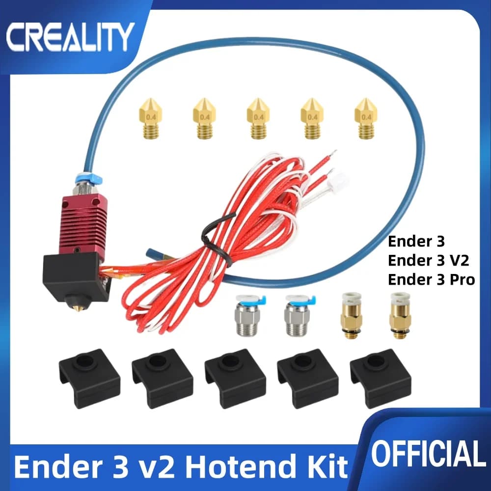 رأس تسخين محدث Creality Ender 3 مع بثق مجمّع بأنابيب PTFE لمجموعة Ender 3 Pro/Ender 3 V2