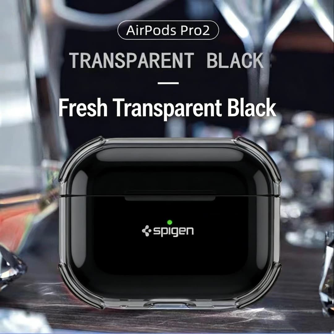 غطاء Spigen TPU مقاوم للصدمات ناعم لسماعات AirPods 1/2/3/4 Pro 3 Pro 2 مع حامل مفاتيح - 6