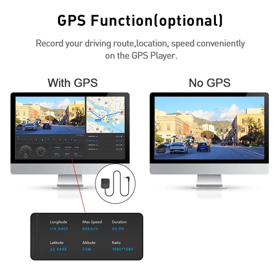 E-ACE 2K Car DVR WIFI GPS Stream Media Mirror Optional 1080P Car Video Camera Night Vision Loop Recording 24H Parking Black Box - 4