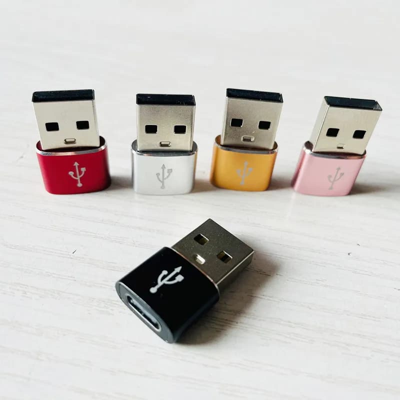 كابل شحن سريع PD محمول من نوع C أنثى إلى USB أنثى مع محول OTG 3.1 من نوع C إلى USB-C ذكر - 2