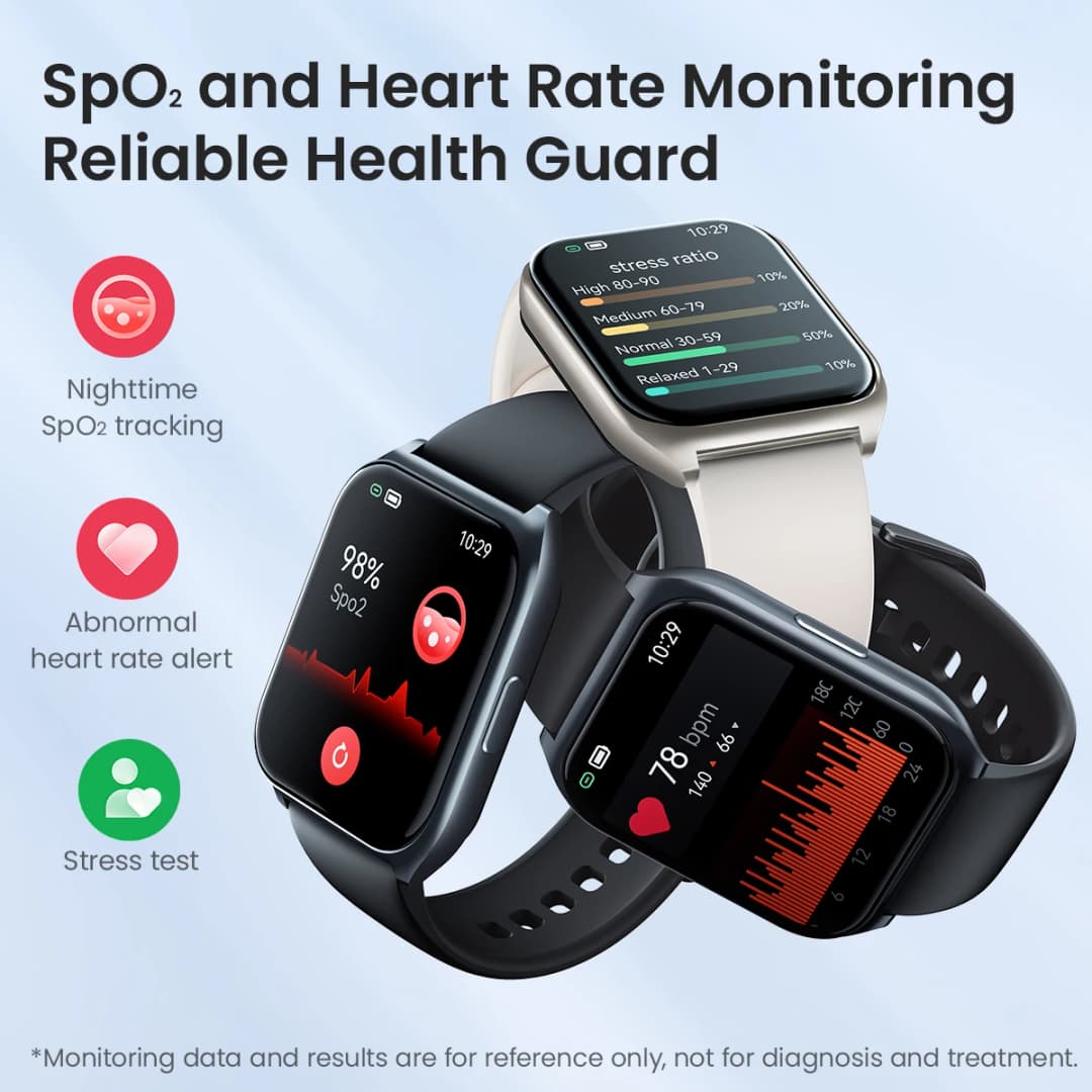 ساعة HAYLOU Watch 2 Pro (LS02 Pro) الذكية بشاشة 1.85 بوصة عالية الدقة مع مراقبة معدل ضربات القلب ومستوى الأكسجين في الدم و100 وضع تمرين للرجال والنساء - 4