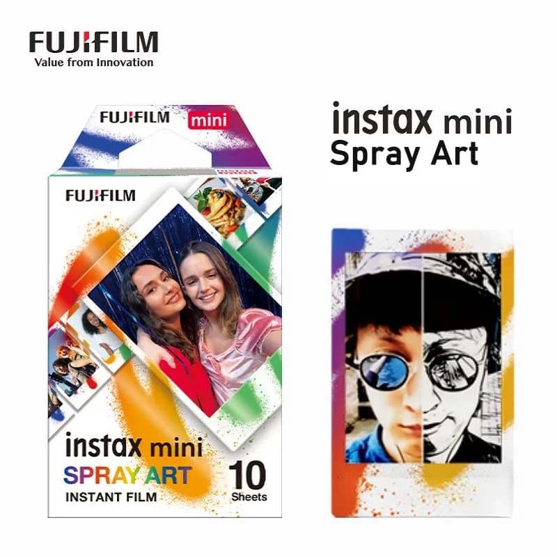 فوجيفيلم إنستاكس ميني فيلم تصميم رذاذ فني لـ فوجي ميني 12 41 9 SE 25 99 40 إيفو 90 كاميرات فورية لينك 3