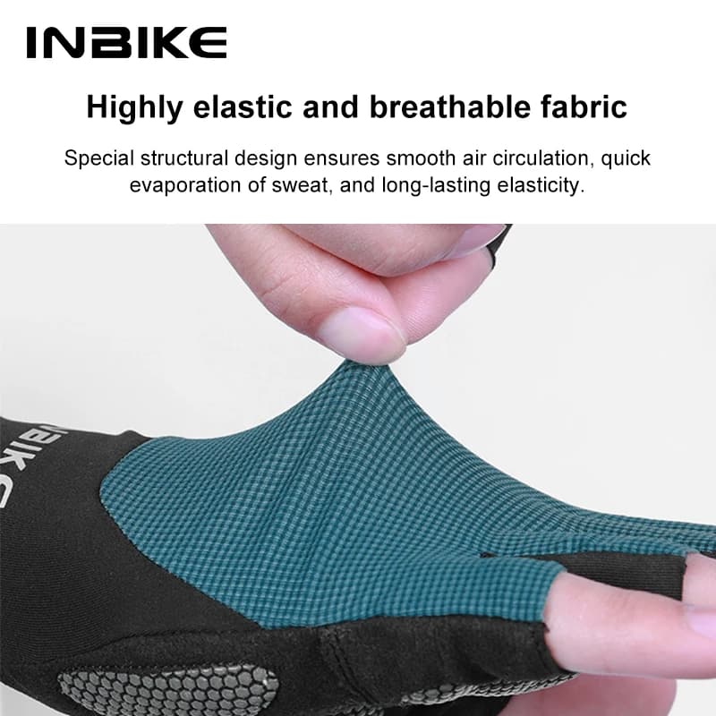 قفازات ركوب الدراجات الصيفية INBIKE 2025 للرجال، مبطنة وممتصة للصدمات ومتنفسّة، مناسبة للدراجات الجبلية والطرق - 6