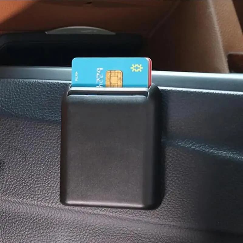 قطع غيار سيارات داخلية عامة، صندوق تخزين متعدد الوظائف للسيارة، حامل مقعد السيارة، حامل تخزين البطاقات والتذاكر، مقاس 6.8x8.5 سم - 4