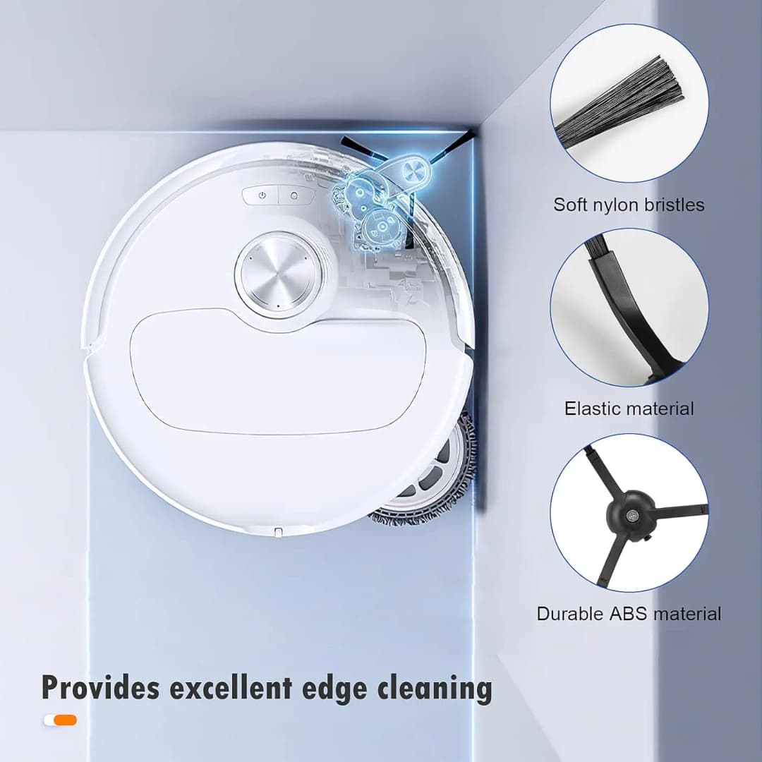 إكسسوارات Roborock Qrevo Master / Qrevo Slim لجهاز تنظيف الروبوت وفرشاة جانبية رئيسية وفلتر Hepa ومناديل تنظيف وكيس غبار وقطع غيار - 4