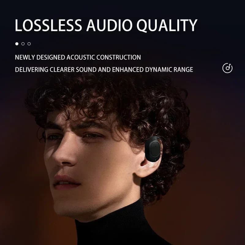 KY2 سماعات لاسلكية واحدة توصيل الهواء OWS سماعة HiFi الأذن هوك الموسيقى الرياضة إلغاء الضوضاء سماعة لجميع الهواتف الذكية - 5