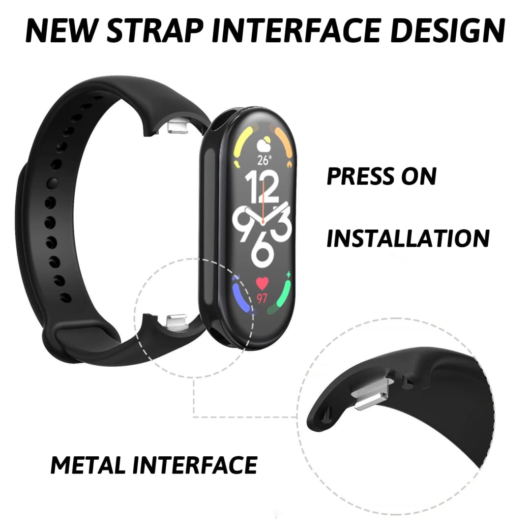 حزام سيليكون لـ Xiaomi Mi Band 10 9 8 حزام رياضي من المطاط مزود بـ NFC سوار ذكي اكسسوارات Xiaomi Smart Band 10 9 8 - 4