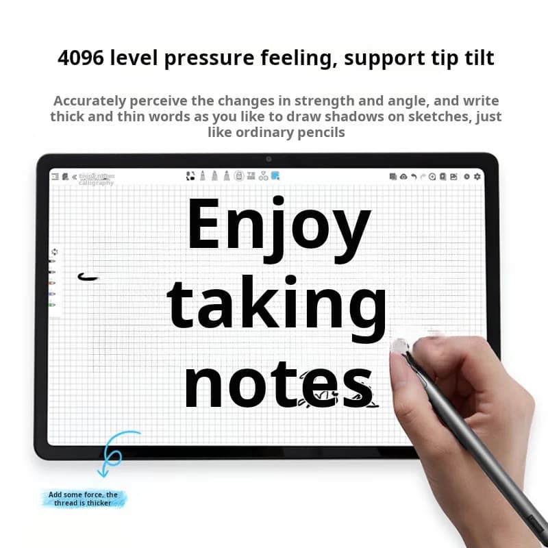 قلم Lenovo Xiaoxin Active Stylus (الجيل الثاني) - 4096 مستوى ضغط، تثبيت مغناطيسي، لمس سعوي لأجهزة Lenovo اللوحية، رسمي - 4