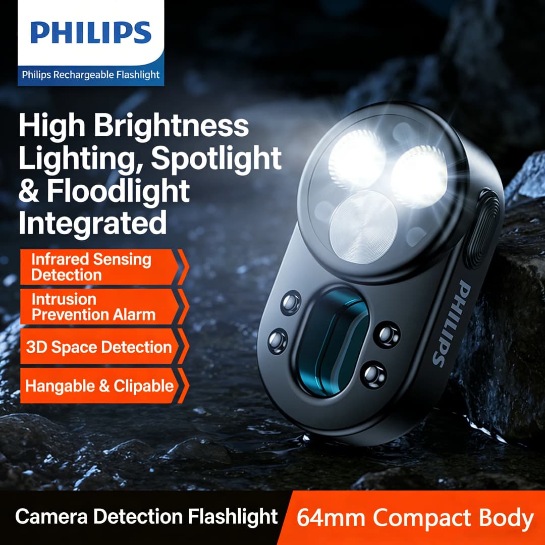 كاشف كاميرا Philips SFL 1551 للحماية الشخصية كشاف محمول صغير مع تبديل بين أوضاع متعددة للأمان - 4