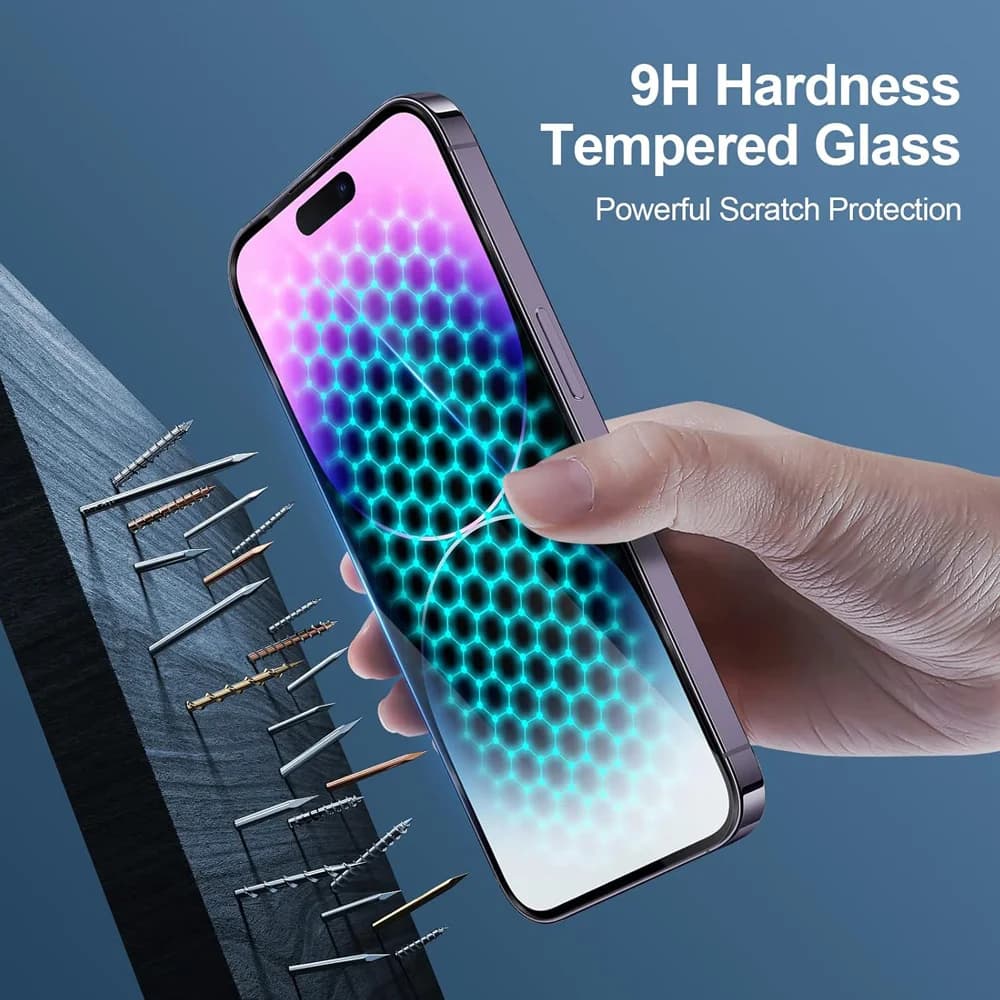 حماية شاشة عالية الدقة لـ iPhone 16 15 17 14 13 12 11 Pro Max زجاج مقسى iPhone15 Pro غطاء عدسة الكاميرا iPhone16 Plus 13 Mini - 4