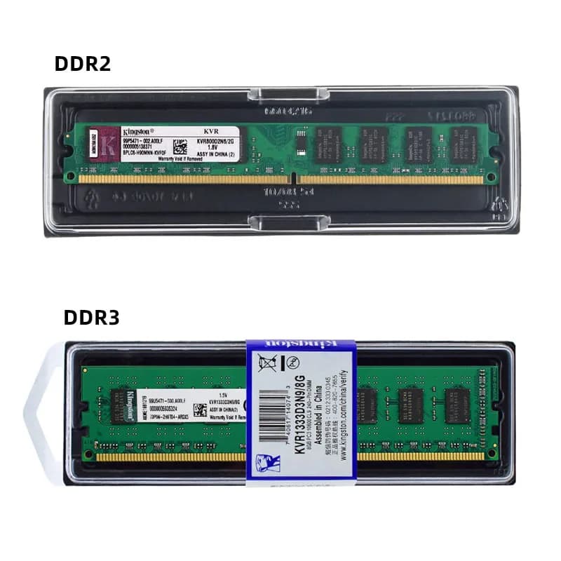 ذاكرة رام كينجستون PC2 DDR2 2 جيجا 800 ميجا هرتز 667 ميجا هرتز PC3 DDR3 4 جيجا 8 جيجا 1333 ميجا هرتز 1600 ميجا هرتز 1866 ميجا هرتز ذاكرة كمبيوتر مكتبي - 5