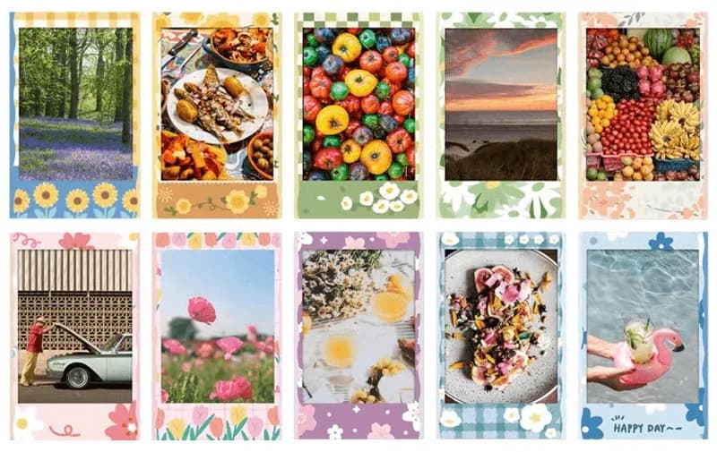 10 Sheets Fujifilm Instax Mini 11 8 9 Film Flower color palette Fuji Instant Photo Paper For 70 7s 50s 90 25 Share SP-1 Camera - 3
