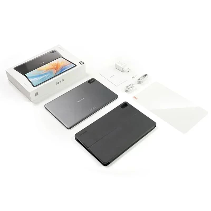 جهاز لوحي Blackview Tab 18 بشاشة 12 بوصة 2.4K FHD+، 8GB رام 256GB روم، بطارية 8800mAh شحن 33W، Widevine L1، معالج MTK Helio G99، لوحة حساسة للضغط - 6