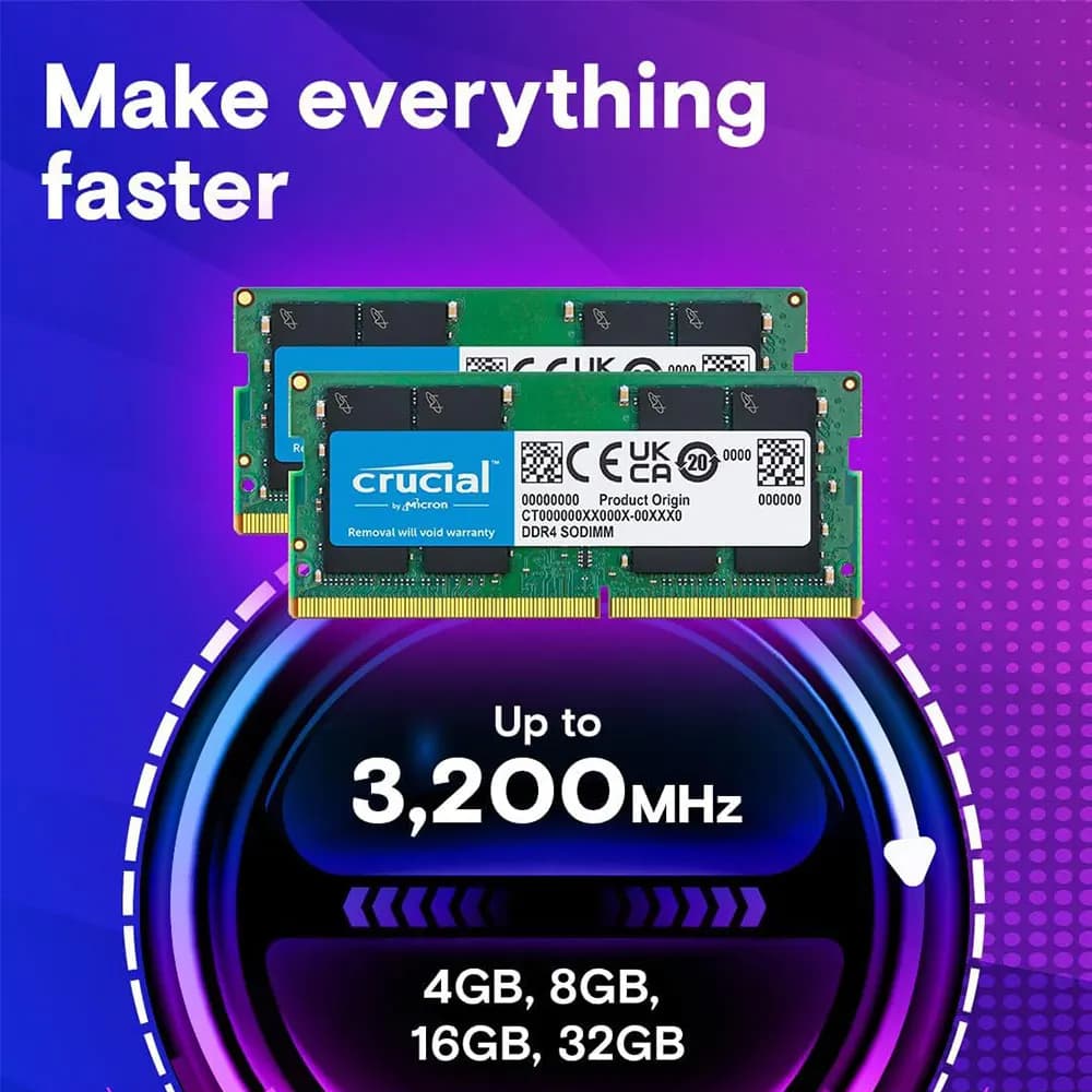 1/2/5/10 قطع كروشيال لابتوب DDR4 رام SODIMM ذاكرة 8 جيجابايت 16 جيجابايت 32 جيجابايت 3200 ميجاهرتز 2666 2133 2400 ميجاهرتز PC4-21300 17000 19200 25600 رامات NB - 5