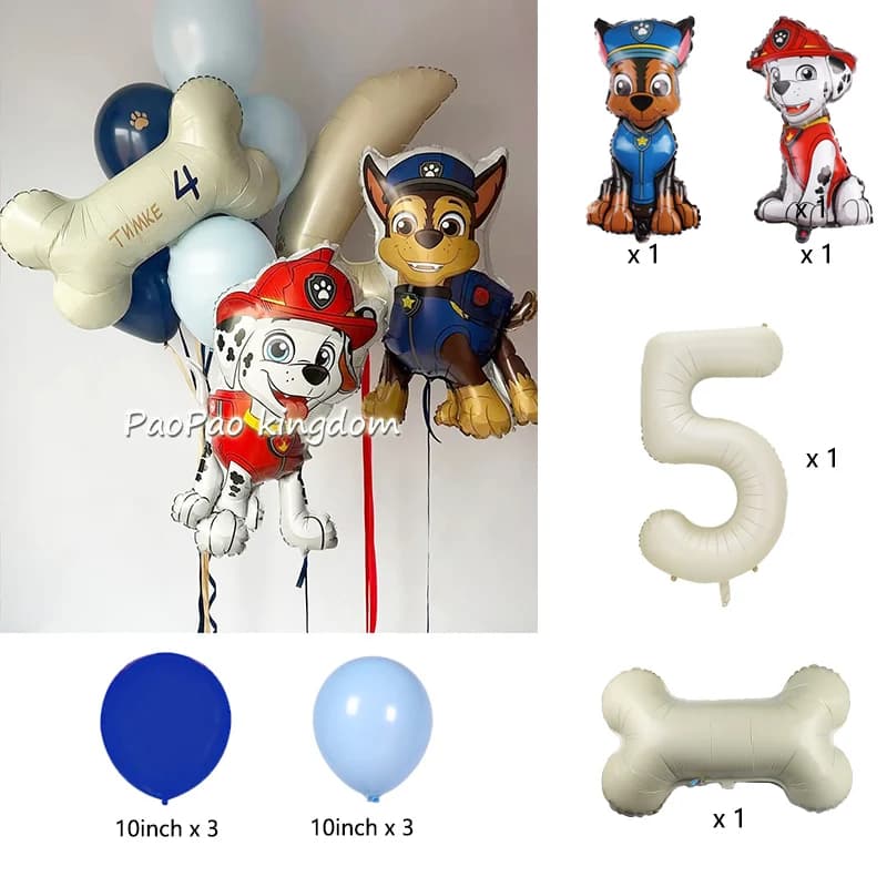Paw Patrol Cartoon Balloon Chase Skye Marshall Rubble Foil Balloon Kid Birthday Party Supplies Photo Prop Home Decor Baby Shower - 4