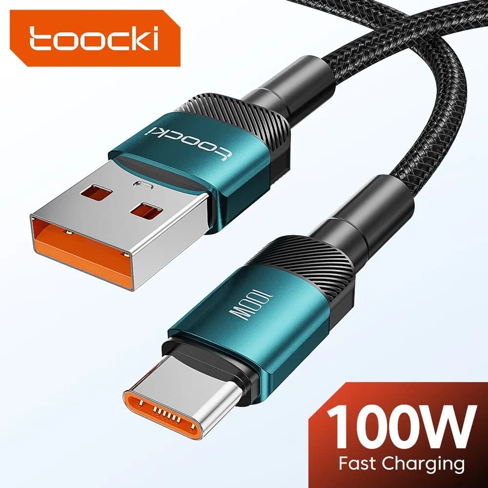 كابل Toocki USB Type C شحن سريع كابل شاحن USB C لـ iPhone 15 و14 و13 و12 و11 وHuawei P40 وP30 وRealme وOppo وOnePlus وSamsung